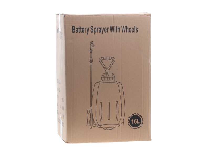 Ausonia - Pulverizador de mochila con ruedas 16L - Bater&iacute;a 12V - 10Ah