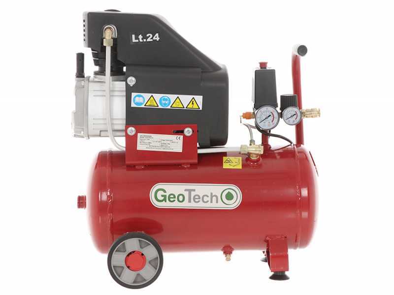 GeoTech AC 24.10.25C - Compresor de aire el&eacute;ctrico de 24 L aire comprimido - motor 2.5 HP