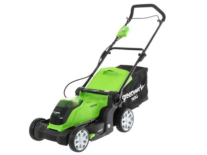 PROMO Cortac&eacute;sped el&eacute;ctrico de bater&iacute;a Greenworks G40LM41 40V - cm 41 - Bater&iacute;a 4 Ah