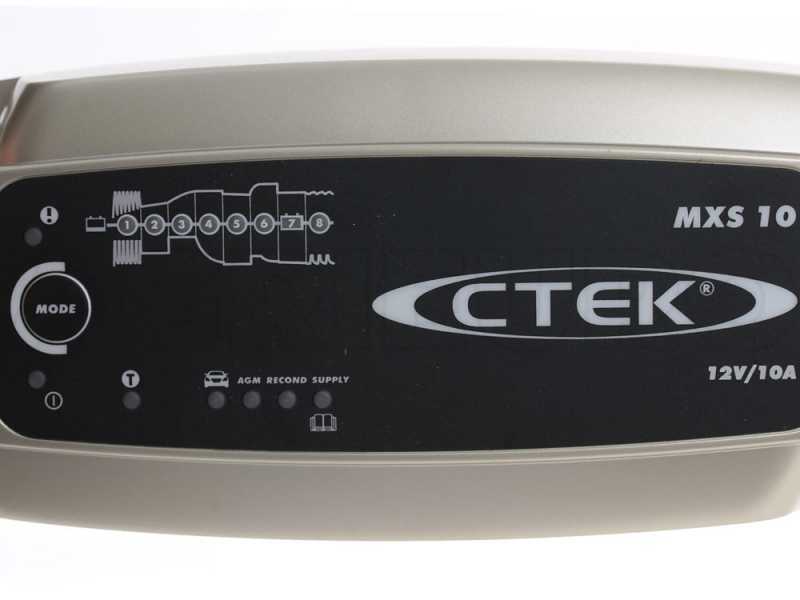 CTEK MXS 10 - Cargador de bater&iacute;a 12 V - 8 fases autom&aacute;tico - oficina, caravana, barcos, coches