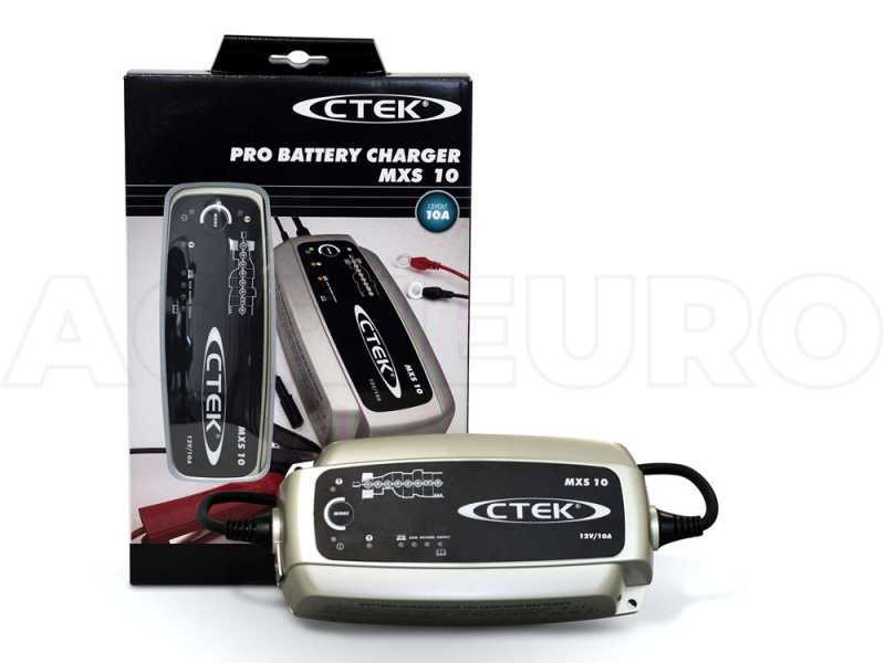 CTEK MXS 10 - Cargador de bater&iacute;a 12 V - 8 fases autom&aacute;tico - oficina, caravana, barcos, coches