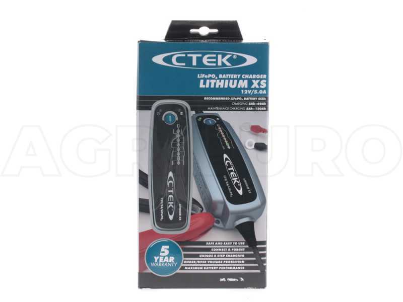 CTEK LITHIUM XS - Cargador de bater&iacute;a, mantenedor - 8 fases - bater&iacute;as12 V de Litio-Hierro-Fosfato