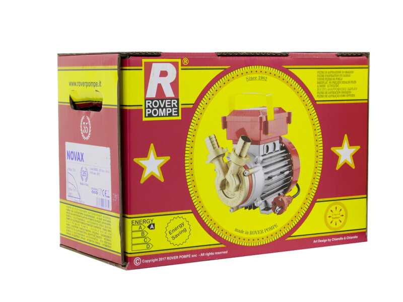 Rover Novax G 20 - Bomba el&eacute;ctrica de trasiego para aceite con engranajes de aleaci&oacute;n antioxidante - 0,6 HP