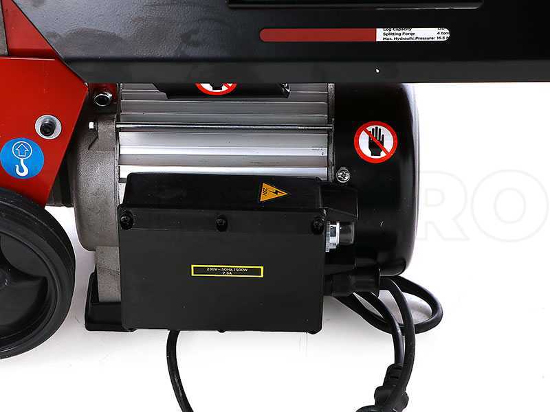 GeoTech SPHE 4 - Rajadora de le&ntilde;a el&eacute;ctrica - horizontal - 230V - Con carro