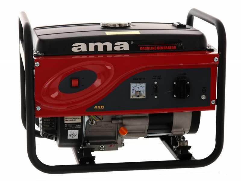 AMA QF2500 - Generador de corriente silencioso con AVR 2.8 kW - Continua 2.6 kw Monof&aacute;sica