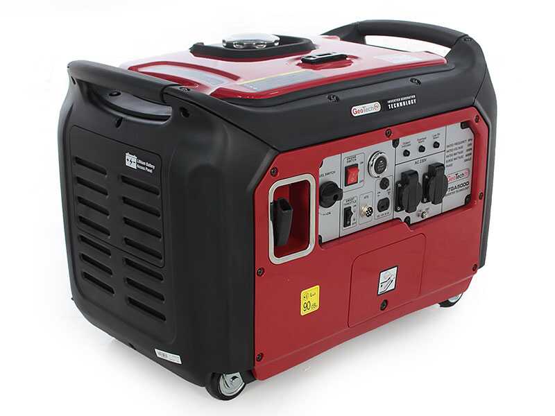 GeoTech-Pro PTGA 5000i - Generador de corriente silencioso inverter 4 kW - Continua 3.5 kw Monof&aacute;sico + ATS