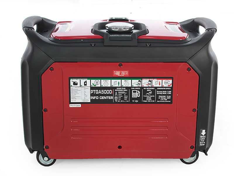 GeoTech PTGA 5000i - Generador de corriente silencioso inverter 4 kW - Continua 3.5 kw Monof&aacute;sico + ATS