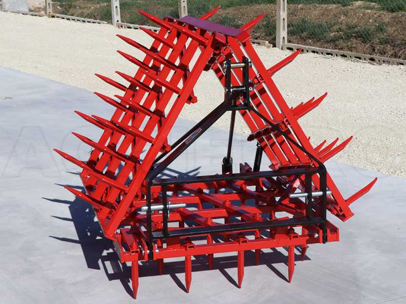 Rastra de dientes fijos serie media AgriEuro EPM60 - de arrastre - 60 dientes plegable - 300cm