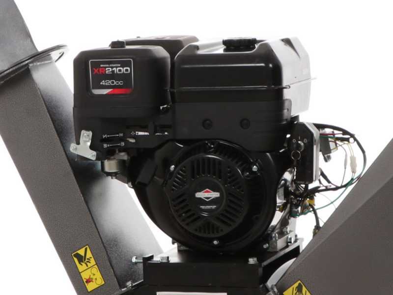 BlackStone BC 1500 BSE - Biotrituradora de gasolina profesional - Motor B&amp;S XR2100 de 13.5 HP