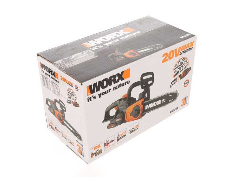 Worx WG322E.1 - Electrosierra de bater&iacute;a 20V 2 Ah - Espada de 25cm