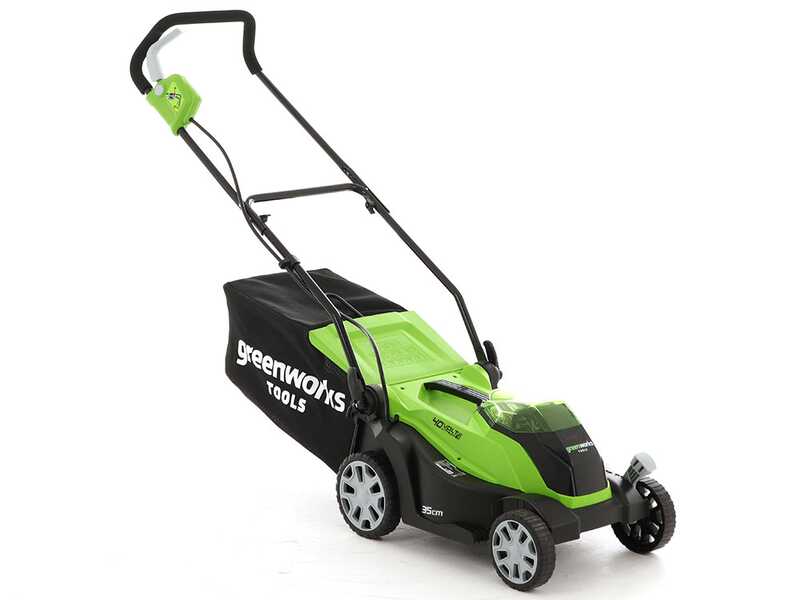 Cortac&eacute;sped el&eacute;ctrico de bater&iacute;a Greenworks G40LM35 40V - cm 35 - Bater&iacute;a 4 Ah