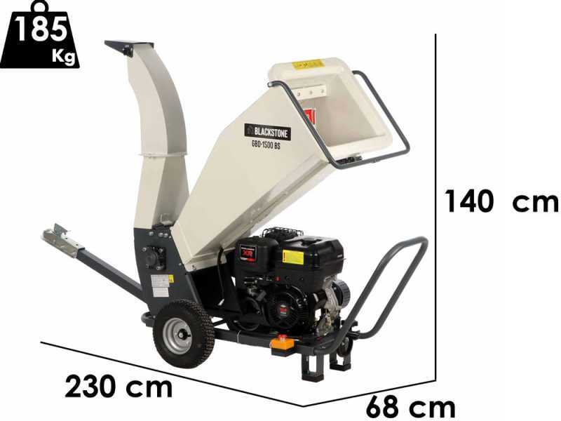 BlackStone GBD-1500 BS - Biotrituradora de gasolina profesional - Motor B&amp;S 13.5
