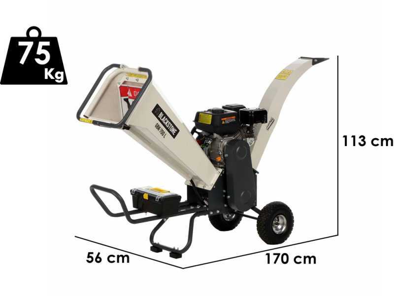 BlackStone GBK-700 L - Biotrituradora de gasolina profesional - Motor Loncin de 7.0 HP