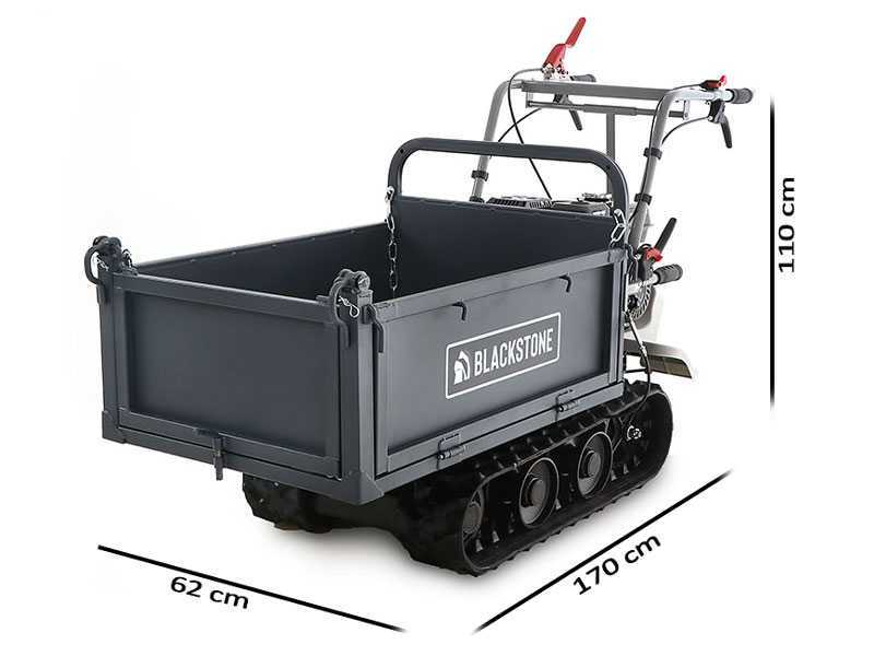 Carretilla con motor de orugas Blackstone TB 3250 F con caja extensible, capacidad 320 kg