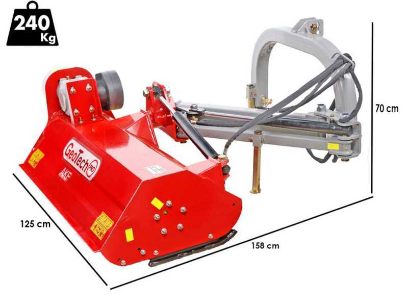 GeoTech Pro AKF110 - Trituradora lateral para tractor con brazo - Serie ligera