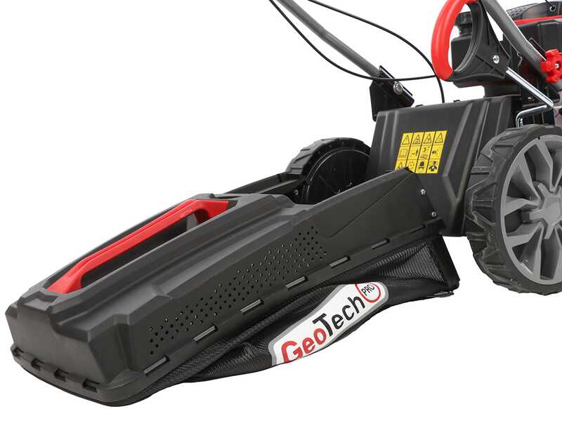 Cortac&eacute;sped autopropulsado de gasolina GeoTech Pro S46-140BG - 2en1: recogida + salida trasera