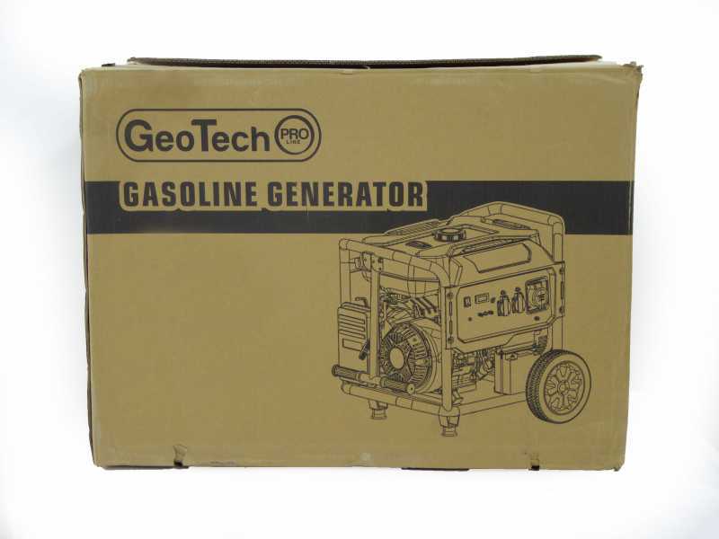 GeoTech Pro GGP 9500-3 ESA - Generador de corriente con ruedas y AVR arranque el&eacute;ctrico. 7.8 kW - Continua 7.5 kW Full-Power