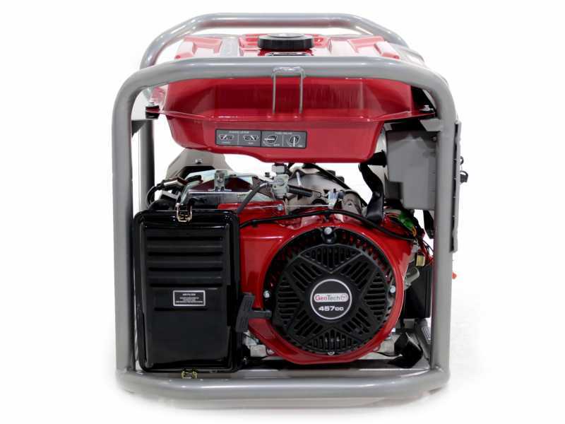 GeoTech Pro GGP 9500-3 ESA - Generador de corriente con ruedas y AVR arranque el&eacute;ctrico. 7.8 kW - Continua 7.5 kW Full-Power