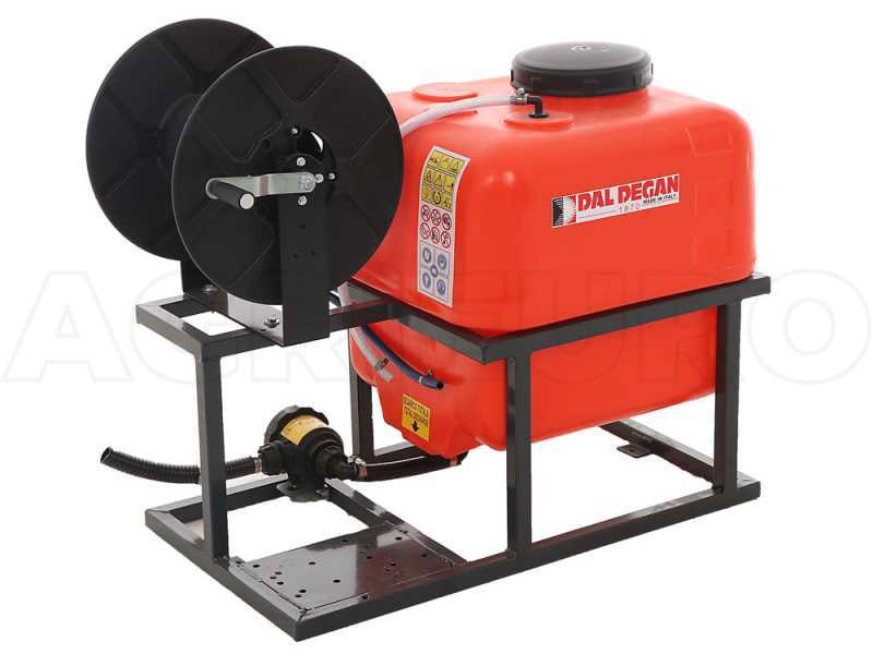 Pulverizador tipo bancada Dal Degan Tornado 120 L con enrollacable, para motocarretillas