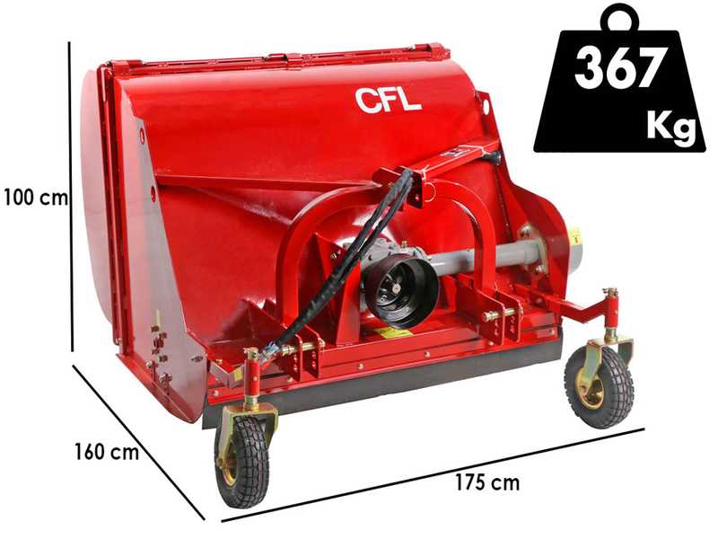 GeoTech Pro CFL160 - Trituradora para tractor - Recogedor - Serie media