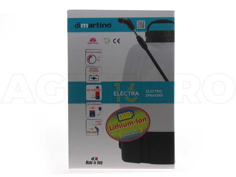 Di Martino Electra 16 Li-Ion - Bomba de fumigaci&oacute;n de mochila - Bater&iacute;a de litio - 17L
