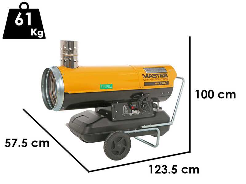 Master BV 110 E - Generador de aire caliente de gas&oacute;leo indirecto - 33 kw