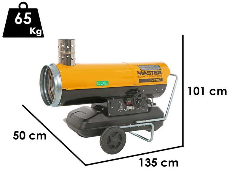 Master BV 170 E - Generador de aire caliente de gas&oacute;leo indirecto - 47 kw