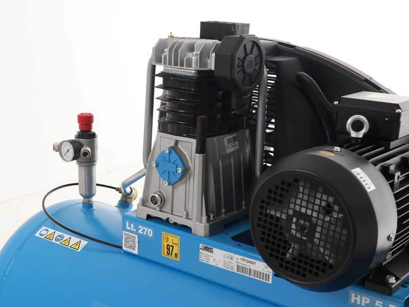 Abac A49B 270 CT5,5 - Compresor de aire el&eacute;ctrico trif&aacute;sico de correa - Motor 5.5 HP - 270 L aire comprimido