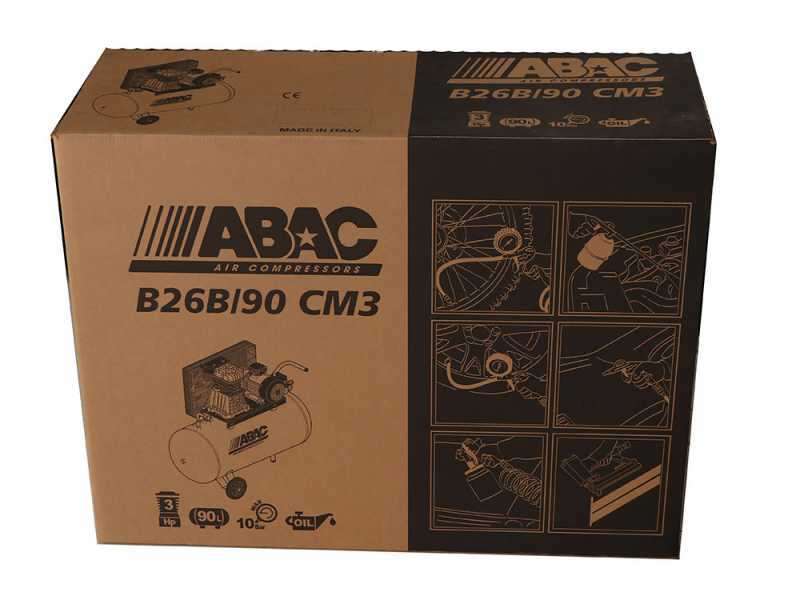 Abac B26B/90 CM3 - Compresor de aire de correa - 90 l aire comprimido