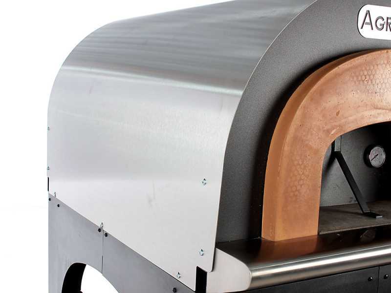 Horno de le&ntilde;a de exterior Cibus Inox 1000 con c&aacute;mara &Oslash;100 -  6 pizzas