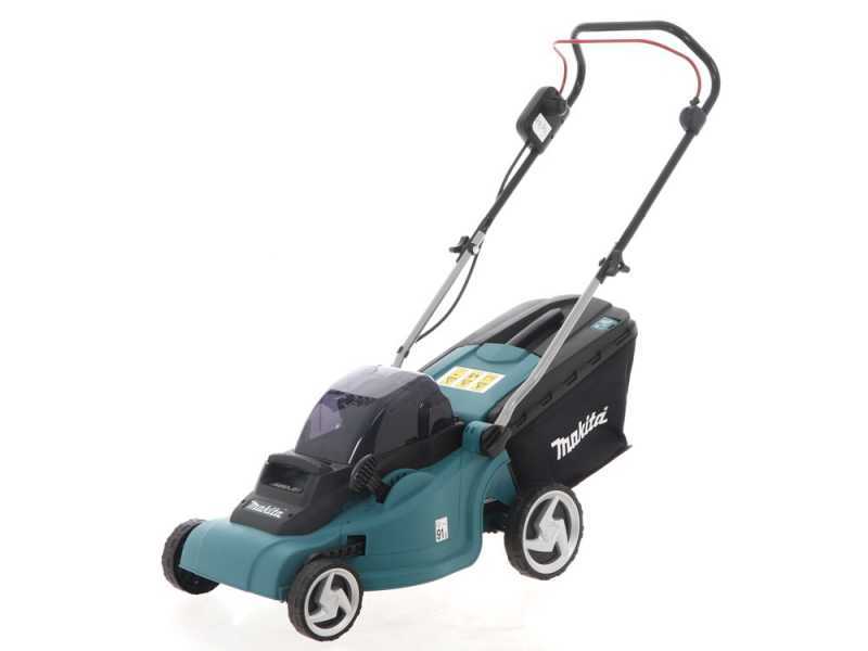 Cortac&eacute;sped el&eacute;ctrico de bater&iacute;a 2 X 4 Ah al litio Makita DLM380PM2 - 2 en 1 - cm 38