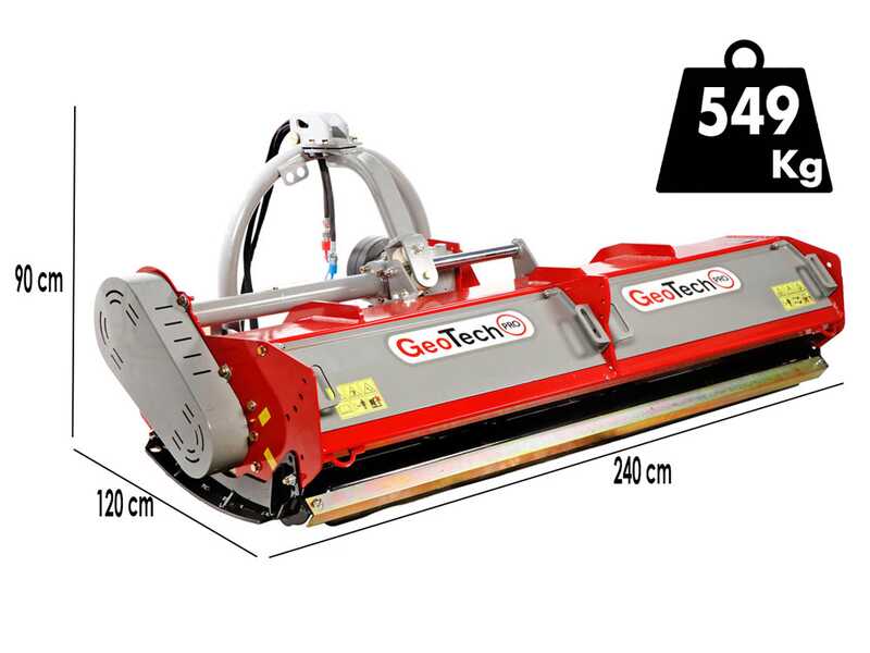 GeoTech Pro ESFM 220H - Trituradora de para tractor -  Serie medio-pesada - Desplazamiento hidr&aacute;ulico