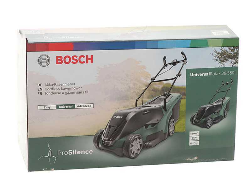 Cortac&eacute;sped el&eacute;ctrico a bater&iacute;a 4 Ah de litio BOSCH UniversalRotak 36-550 saco de recogida