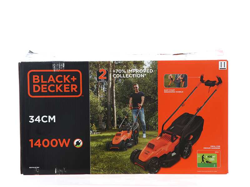 Black &amp; Decker BEMW461BH-QS - Cortac&eacute;sped el&eacute;ctrico - 1400 W - Corte de 34 cm