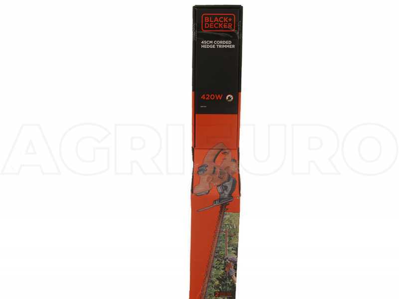 Cortasetos el&eacute;ctrico Black &amp; Decker BEHTS201-QS - motor de 420 W - cuchilla de 45 cm