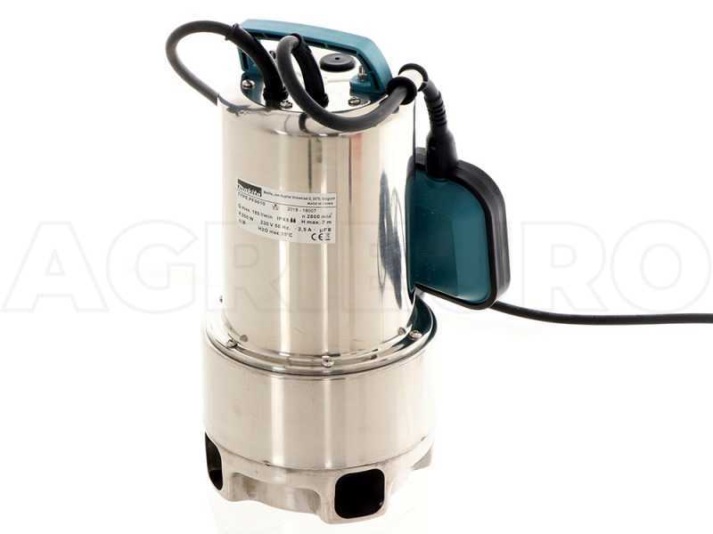 Bomba sumergible el&eacute;ctrica para aguas sucias Makita PF0610, electrobomba de 550 W