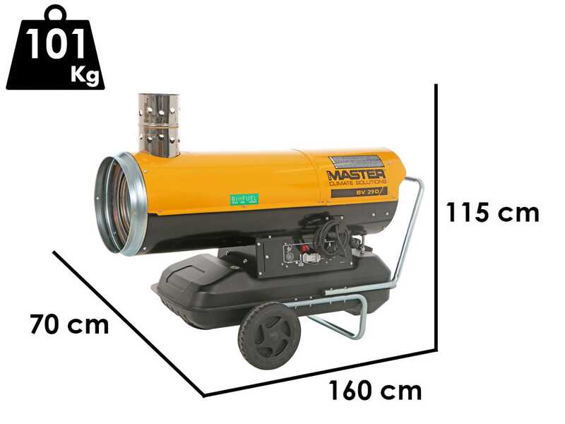 Master BV 290 E - Generador de aire caliente de gas&oacute;leo indirecto - 81 kw