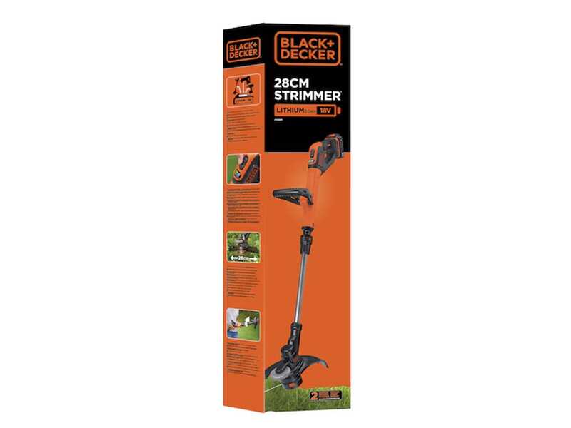 Black &amp; Decker STC1820EPC-QW - Cortabordes de bater&iacute;a 18V 2Ah + bater&iacute;a 18V 2Ah gratis