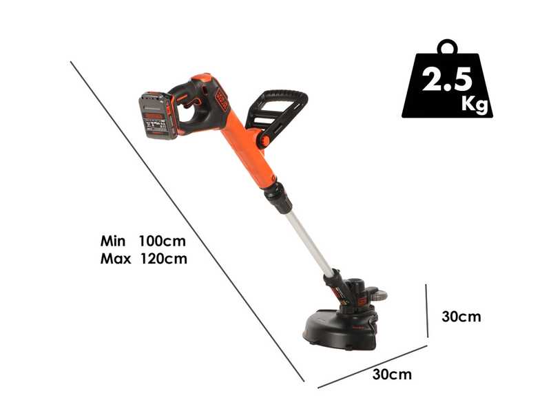 Black &amp; Decker STC1820EPC-QW - Cortabordes de bater&iacute;a - 18V 2Ah 