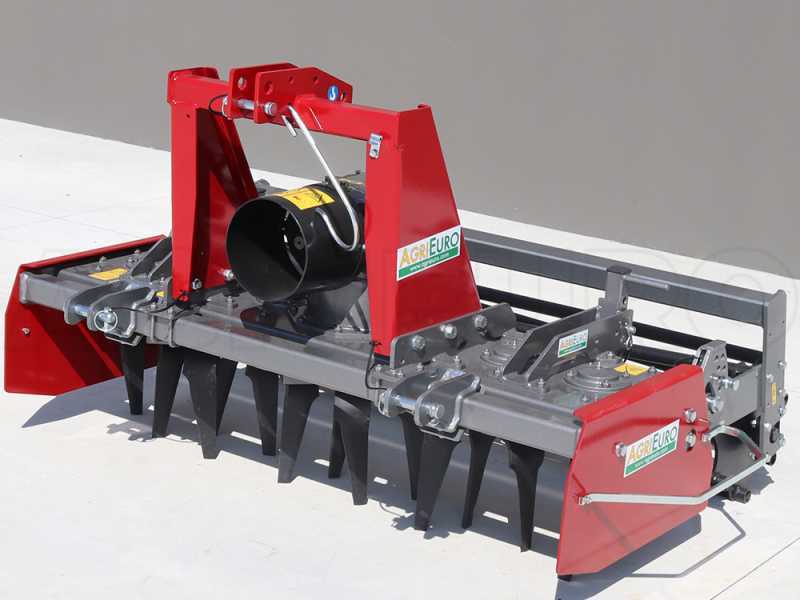 Grada rotativa RH150 - ancho de trabajo 150 cm - 14 cuchillas. Serie media - Rodillo de jaula