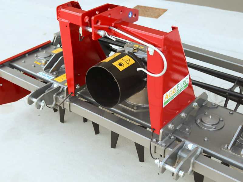 Grada rotativa RH190 - ancho de trabajo 190 cm - 18 cuchillas. Serie media - Rodillo de jaula