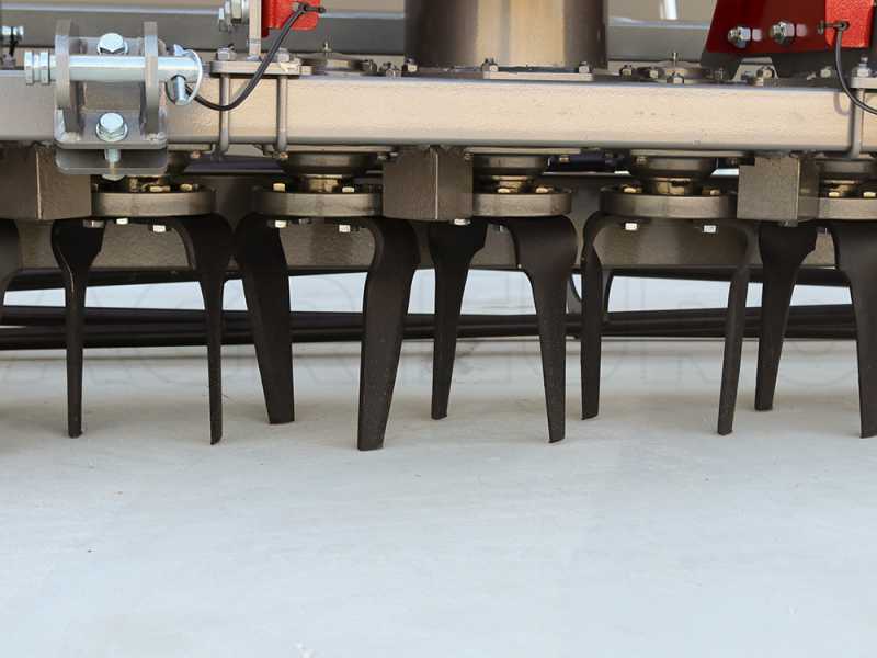 Grada rotativa RH190 - ancho de trabajo 190 cm - 18 cuchillas. Serie media - Rodillo de jaula