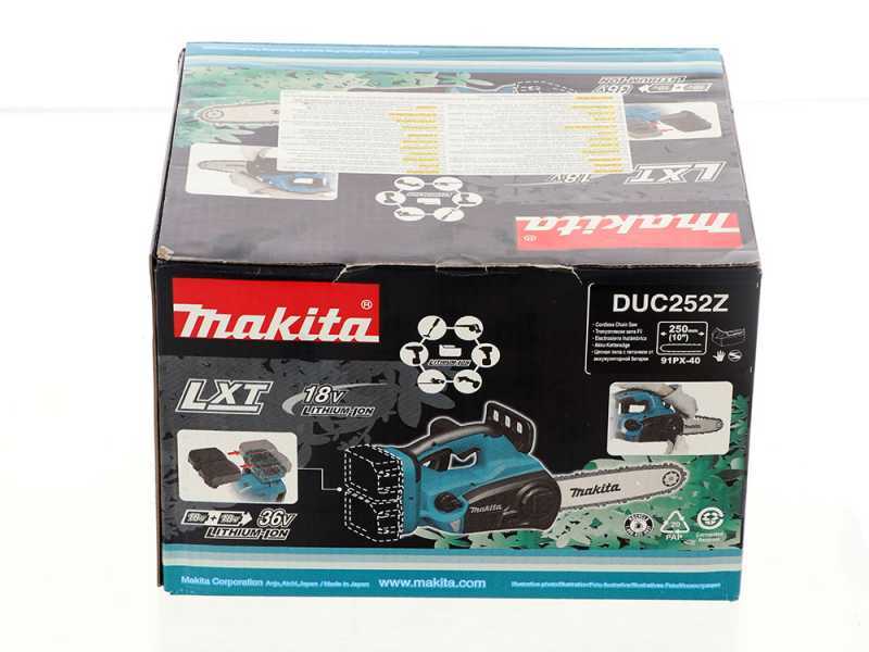 Makita DUC252Z - Electrosierra de bater&iacute;a - 2 x 18V 5Ah - Espada de 25cm