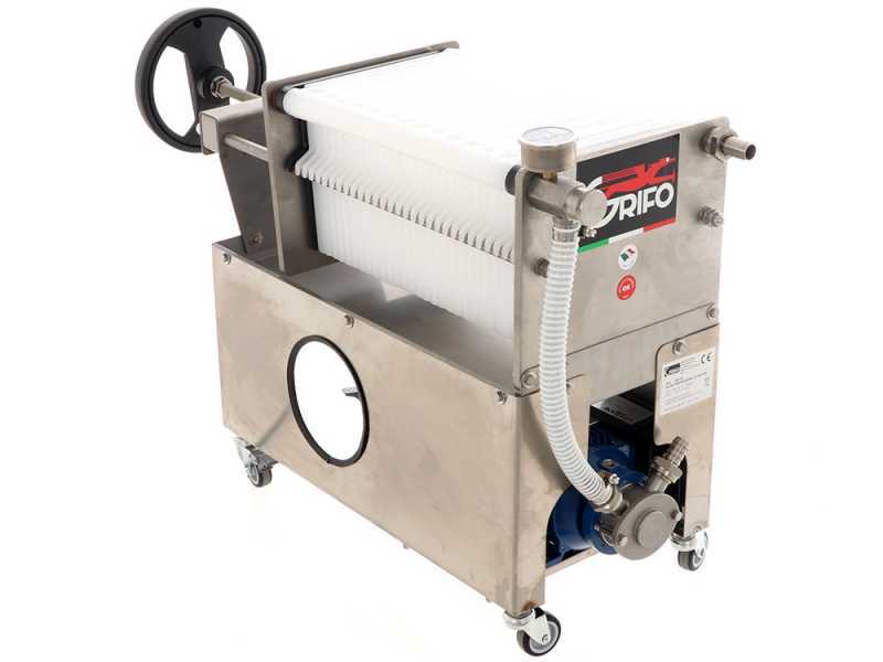 Grifo Professional FCP30-Olio - Filtro para aceite de cartones con carro - Bomba de acero inoxidable