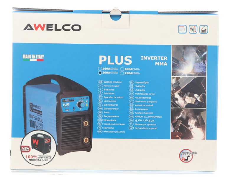 Awelco Plus 210 - Soldadora Inverter (MMA) + Kit, corriente continua (DC)