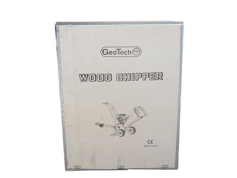 GeoTech-Pro BMS155 LE - Biotrituradora autopropulsada de orugas sobre carretilla - Motor 6,5/15 HP - caj&oacute;n extensible