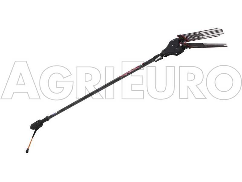 Castellari Tornado Carbon L V3 - Vareador de aceitunas de bater&iacute;a 12V - P&eacute;rtiga de carbono 230/330 cm
