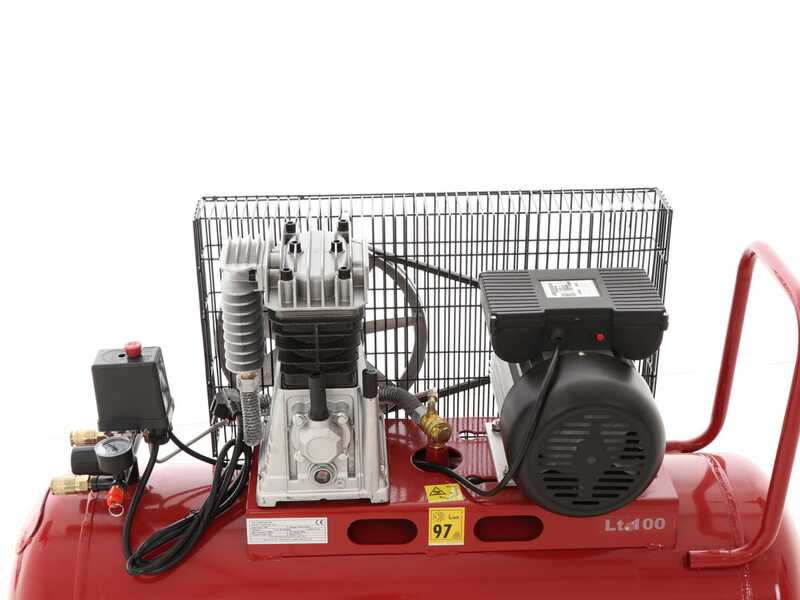 GeoTech Pro BACP100-8-2 - Compresor el&eacute;ctrico de correa - Motor 2 HP - 100 l - potencia 8 bar