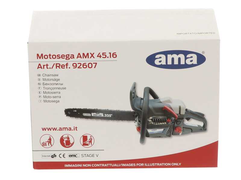 Ama AMX 45.16 - Motosierra de mezcla de corte - Espada Oregon de 40 cm