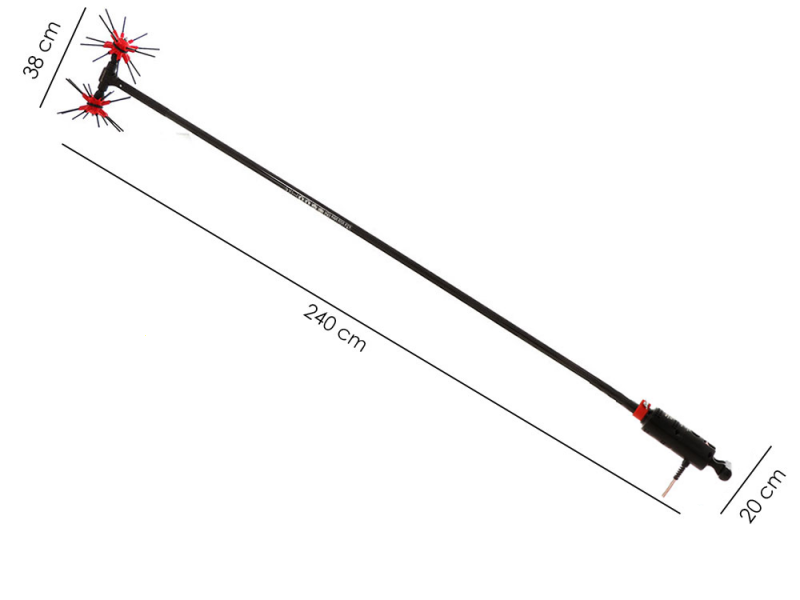 Ripartrak Agrotechnic X.4 Full Carbon - Vareador de aceitunas el&eacute;ctrico - p&eacute;rtiga de carbono de 200 cm - ligero